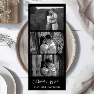 Minimalistische Hochzeits-Fotobooth-Overlay Danke  Save The Date
