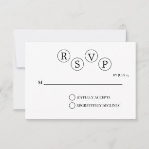 Minimalistische Hochzeits-RSVP-Karte   Einfach Sch Einladung