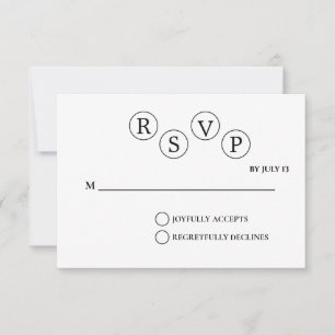 Minimalistische Hochzeits-RSVP-Karte   Einfach Sch Einladung