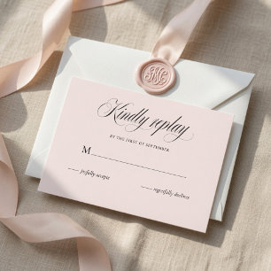 Minimalistische Hochzeits-RSVP-Karte  Elegante Sch RSVP Karte