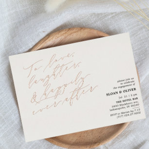 Minimalistische Hochzeitsankündigungs-Party zum Th Folieneinladung