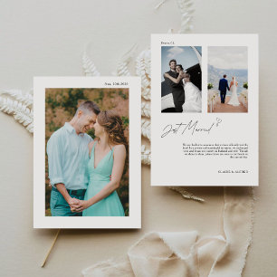 Minimalistische Hochzeitsanzeige 'Just Married' Ankündigung