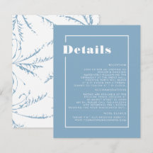 Minimalistische Hochzeitsdetails von dunkelblauen 