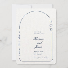 Minimalistische Hochzeitseinladung Beige - Bogende Einladung