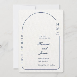 Minimalistische Hochzeitseinladung Beige - Bogende Einladung