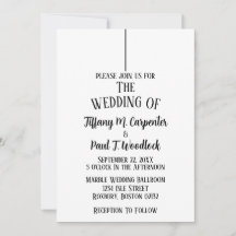 Minimalistische Hochzeitseinladung