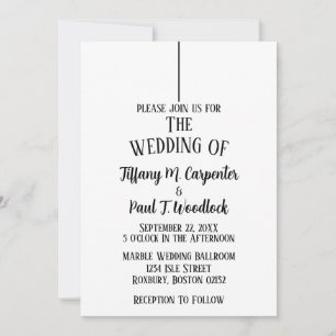 Minimalistische Hochzeitseinladung Einladung