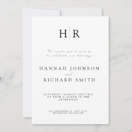 Minimalistische Hochzeitseinladung Einladung
