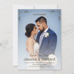 Minimalistische Hochzeitseinladung Einladung