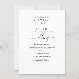 Minimalistische Hochzeitseinladung Einladung