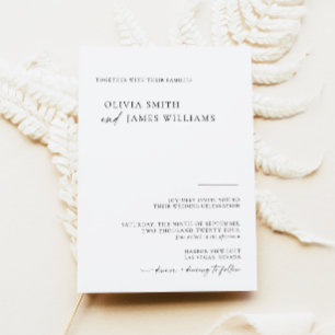 Minimalistische Hochzeitseinladung, elegante Hochz Einladung