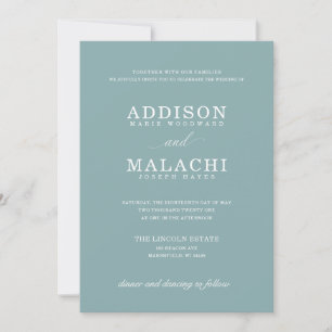 Minimalistische Hochzeitseinladung in Navy Blue El Einladung