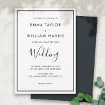 Minimalistische Hochzeitseinladung Schwarz/Weiß 01 Einladung<br><div class="desc">Minimalistische Hochzeitseinladung in Schwarz und Weiß. Für weitere Anpassungen klicken Sie bitte auf die Schaltfläche "Anpassen" oder "Anpassen" und verwenden Sie das Design-Tool zum Ändern. Sie können Farbe, Stil und Größe des Textes ändern. Die Farbe auf der Rückseite ist als Set Cinder grau. Natürlich können Sie die Hintergrundfarbe ändern, wie...</div>
