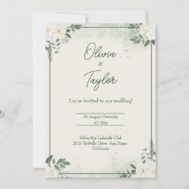 Minimalistische Hochzeitseinladung von Deep Green Einladung