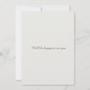 Minimalistische Hochzeitseinladungskarte mit QR-Co Dankeskarte
