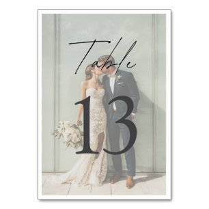 Minimalistische Hochzeitsfotos    Elegant Modern Tischnummer