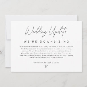 Minimalistische Hochzeitskarte Ankündigung
