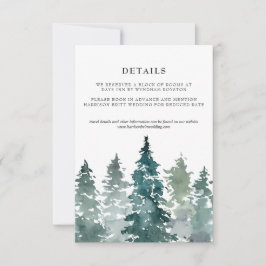 Minimalistische Hochzeitskarte | Aquarellkiefern