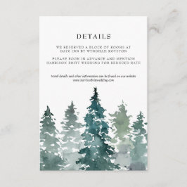 Minimalistische Hochzeitskarte | Aquarellkiefern