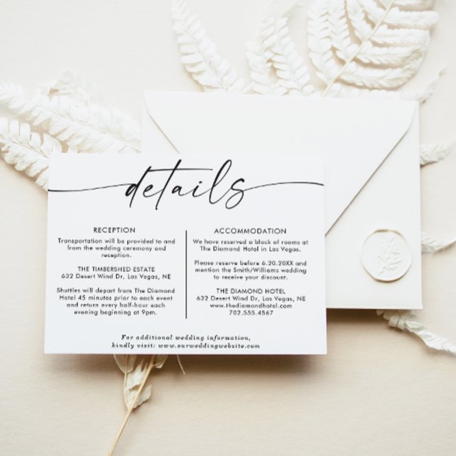 Minimalistische Hochzeitskarte, Eintrittskarten Einladung (Von Creator hochgeladen)