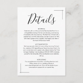 Minimalistische Hochzeitskarten Begleitkarte