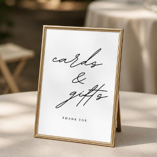 Minimalistische Hochzeitskarten und Geschenke Schi Poster