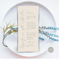 Minimalistische Hochzeitsplatteinstellung Dankesch