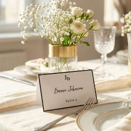 Minimalistische Hochzeitsplatzkarten Eskorte-Name- Platzkarte