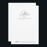 Minimalistische Hochzeitsratenkarte Hinweiskarte<br><div class="desc">Diese schicke, minimalistische Hochzeitsratenkarte ist perfekt für eine rustikale Hochzeit. Das einfache und elegante Design zeichnet sich durch klassische und extravagante Schriftzeichen in Schwarz und Weiß aus. Diese Karten sind ideal für Hochzeiten, Brautparty, Babydusche, Graduiertenfest u.v.m. Personalisieren Sie die Karten mit den Namen der Braut und Bräutigam, den Eltern, die...</div>