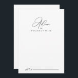 Minimalistische Hochzeitsratenkarte Hinweiskarte<br><div class="desc">Diese schicke, minimalistische Hochzeitsratenkarte ist perfekt für eine rustikale Hochzeit. Das einfache und elegante Design zeichnet sich durch klassische und extravagante Schriftzeichen in Schwarz und Weiß aus. Diese Karten sind ideal für Hochzeiten, Brautparty, Babydusche, Graduiertenfest u.v.m. Personalisieren Sie die Karten mit den Namen der Braut und Bräutigam, den Eltern, die...</div>