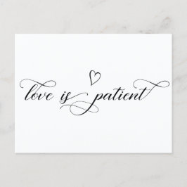 Minimalistische Hochzeitssanierung: Patient aufges Ankündigungspostkarte