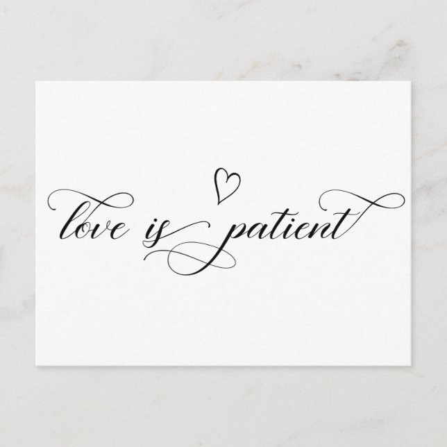 Minimalistische Hochzeitssanierung: Patient aufges Ankündigungspostkarte (Vorderseite)
