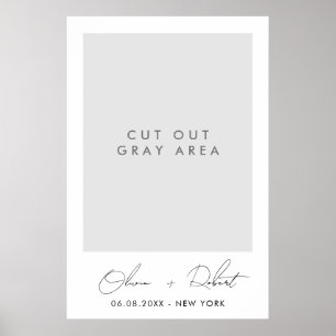 Minimalistische Hochzeitsselfie Poster