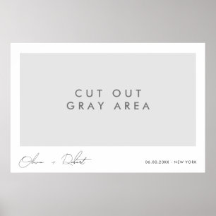 Minimalistische Hochzeitsselfie Poster