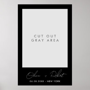 Minimalistische Hochzeitsselfie Poster
