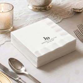 Minimalistische Hochzeitsservietten Personalisiert Serviette