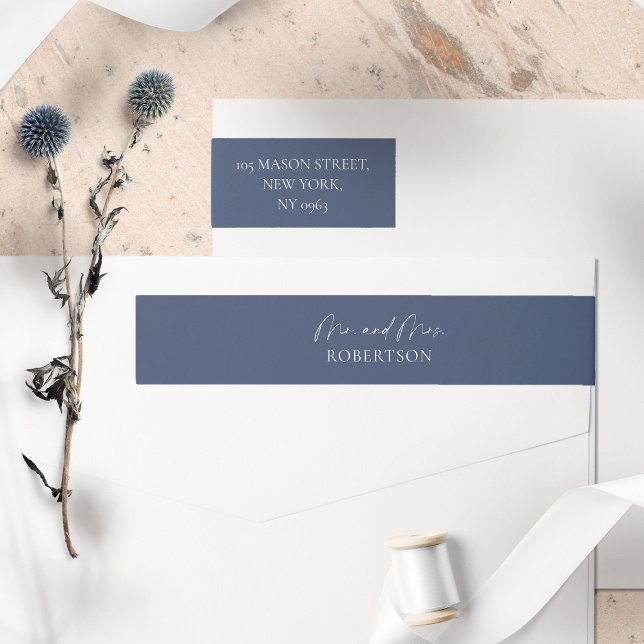 Minimalistische Hochzeitsstimmung Rücksendeadresse (Von Creator hochgeladen)