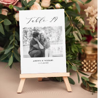 Minimalistische Hochzeitstabelle 19 Zahlen und Bil