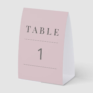 Minimalistische Hochzeitstisch-Nummer Dusky Rose Tischaufsteller