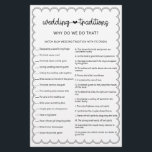 Minimalistische Hochzeitstraditionen Brautdusche Flyer<br><div class="desc">Dieses niedlich minimalistische Hochzeitstraditions-Brautparty-Spiel, das sich mit unserer Scalloped Border Collection abstimmen lässt, zeichnet sich durch ein klassisches Design mit einer einzigartigen Drehung aus - die geschliffene Grenze ist eine davon und wird diesem Spiel sicherlich ein wenig Retro-Gefühl verleihen. Wenn Sie gewollt haben, Ihren Gast mit diesem einzigartigen Design vertraut...</div>