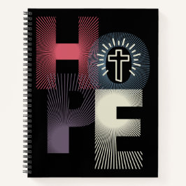 Minimalistische Hoffnung mit Kreuz Notizbuch