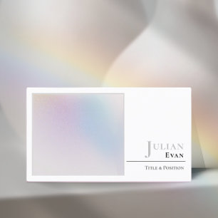 Minimalistische holografische White Aura Business  Visitenkarte