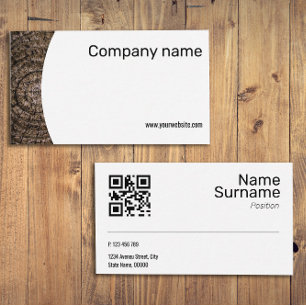 Minimalistische Holz-Fotografie-QR-Visitenkarte Visitenkarte