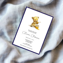 Minimalistische Honey Bear Baby Dusche Einladung