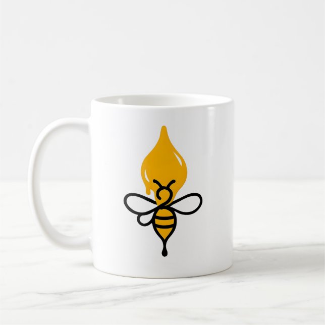Minimalistische Honigfahne Kaffeetasse (Links)