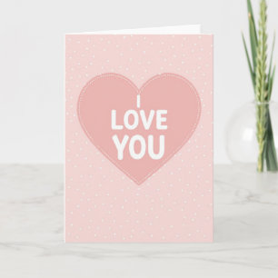Minimalistische I Love You Glitter-Punkt-Karte Karte