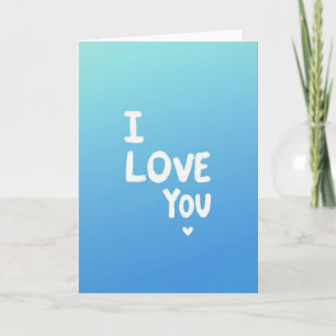 Minimalistische I-Love-You-Pinselstrich-Karte Karte