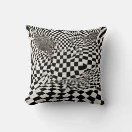Minimalistische Illusion: Muster des Prüfbretts ve Kissen