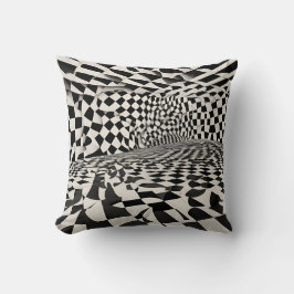 Minimalistische Illusion: Muster des Prüfbretts ve Kissen