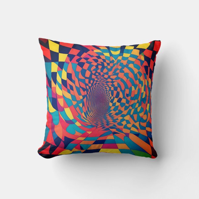 Minimalistische Illusion: Muster des Prüfbretts ve Kissen (Vorderseite)